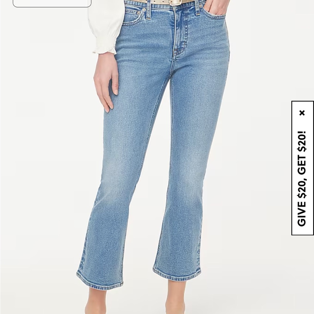 J crew Mid Rise Cropped Flare Jeans